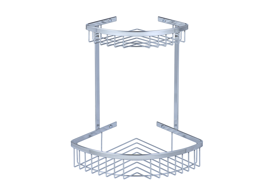 CS2529HA Stainless Steel 304, 2 Tier Bathroom Corner Basket